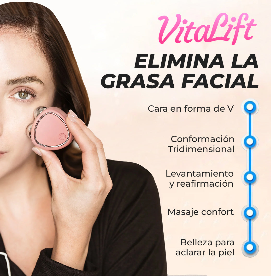 VitaLift™ - Estimulador facial tonificador y reafirmante