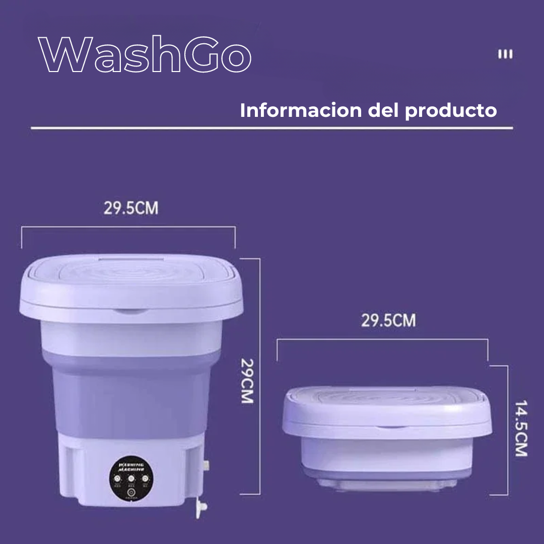 WashGo™ - Mini Lavadora Eléctrica Portátil Plegable + Canasta centrifugadora