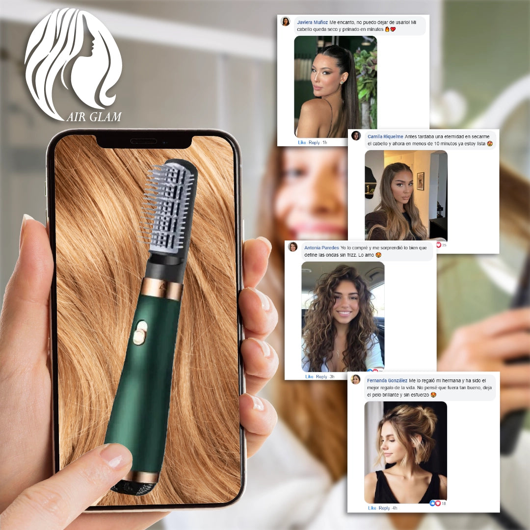 AirGlam™ - Cepillo Secador 3 en 1