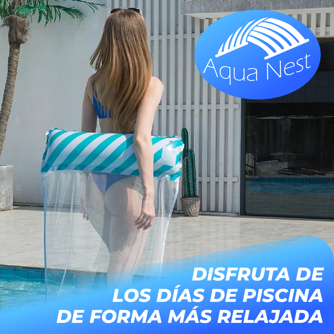 AquaNest™ - Hamaca Inflable para Piscinas