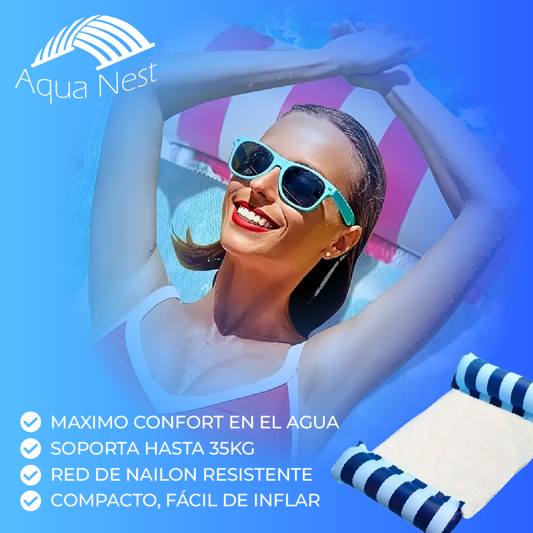AquaNest™ - Hamaca Inflable para Piscinas