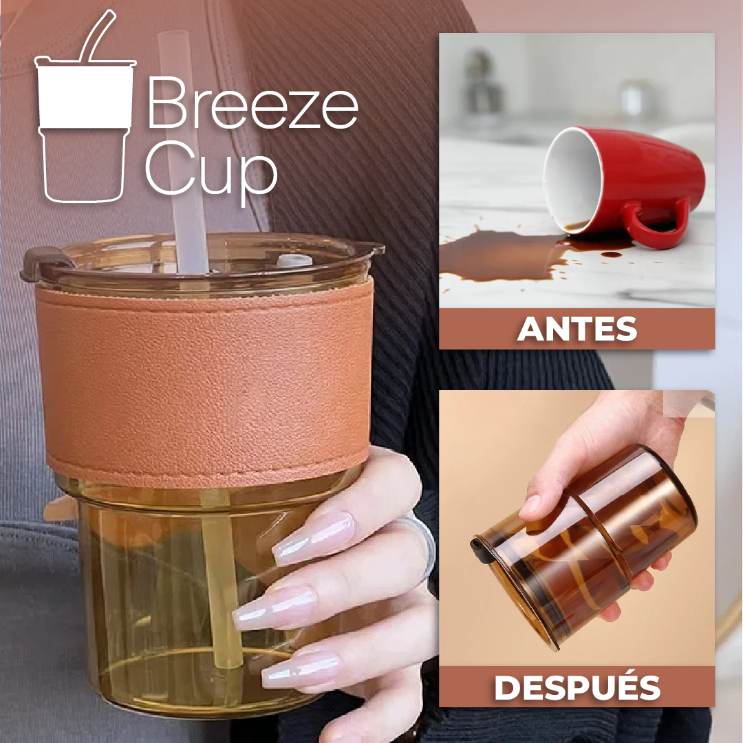 BreezeCup™ - Vaso Transportable con Tapa