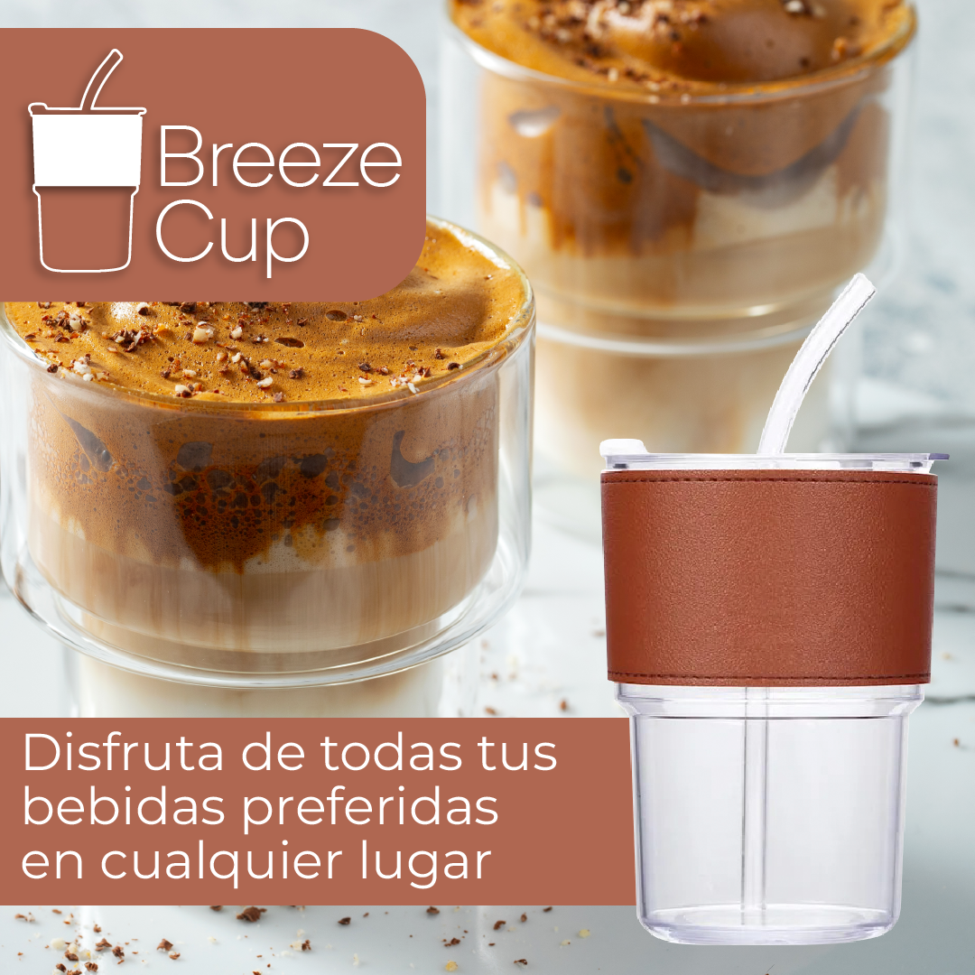 BreezeCup™ - Vaso Transportable con Tapa