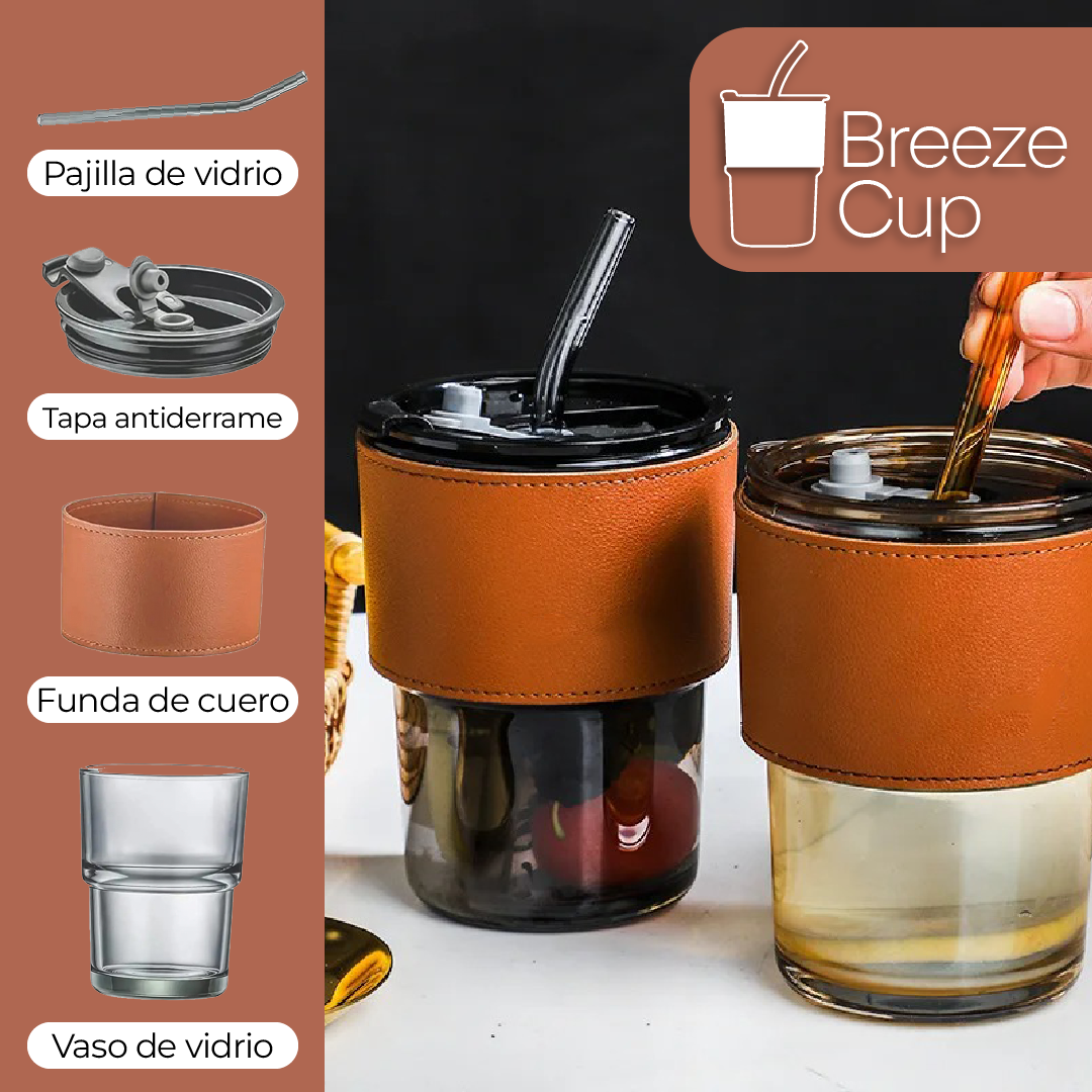 BreezeCup™ - Vaso Transportable con Tapa