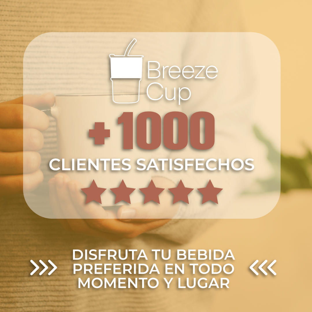 BreezeCup™ - Vaso Transportable con Tapa