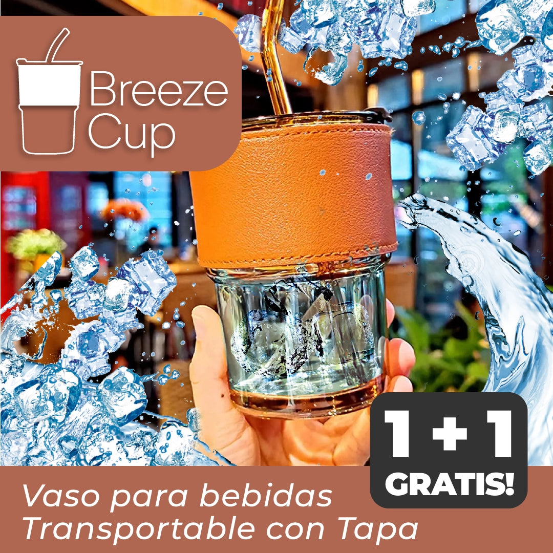 BreezeCup™ - Vaso Transportable con Tapa