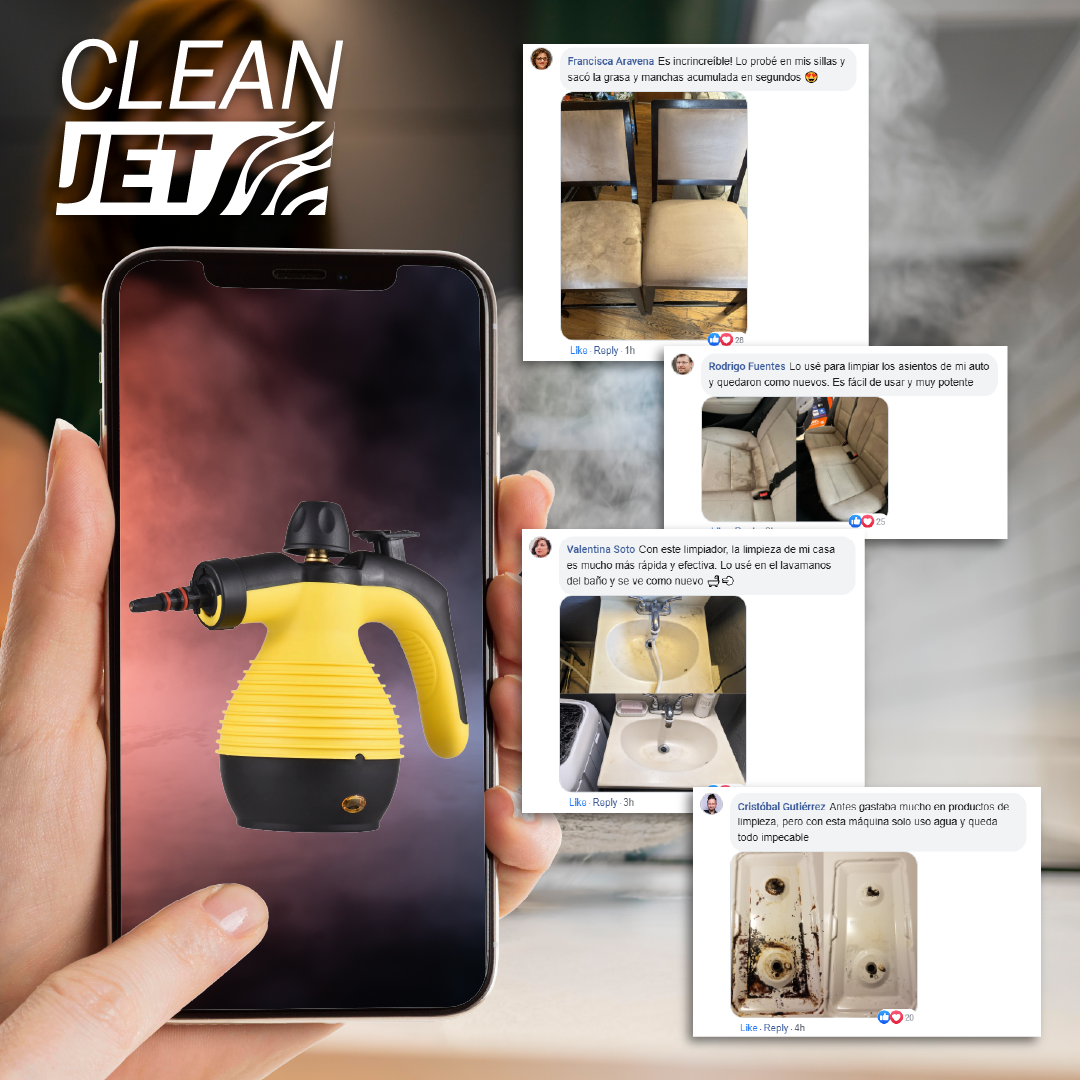 CleanJet™ - Maquína de Limpieza a Vapor Multiusos