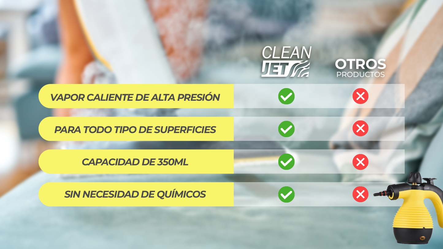 CleanJet™ - Maquína de Limpieza a Vapor Multiusos