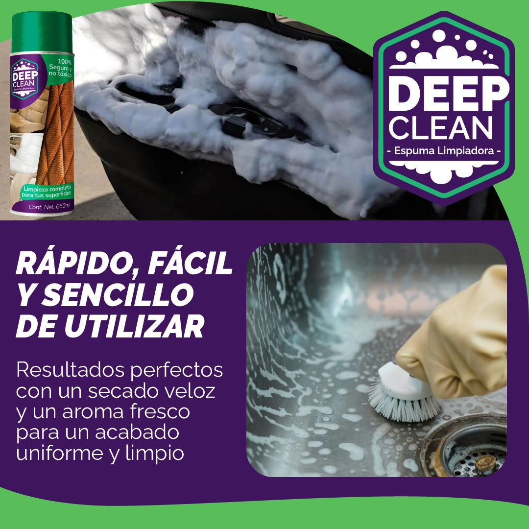 Deep Clean™ - Spray en Espuma para Limpiar Tapices