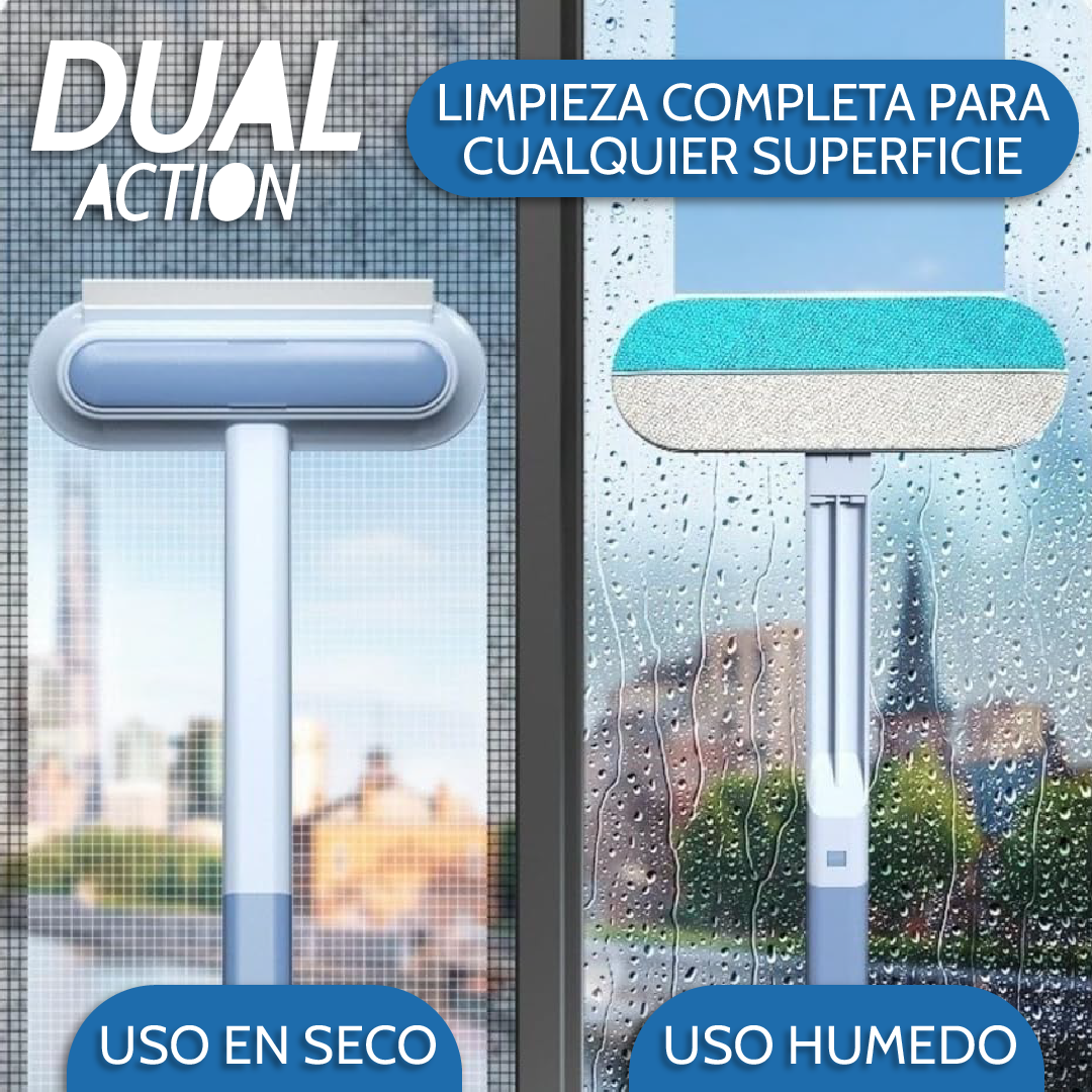 DualAction™ - Limpiador de Vidrios 4 en 1