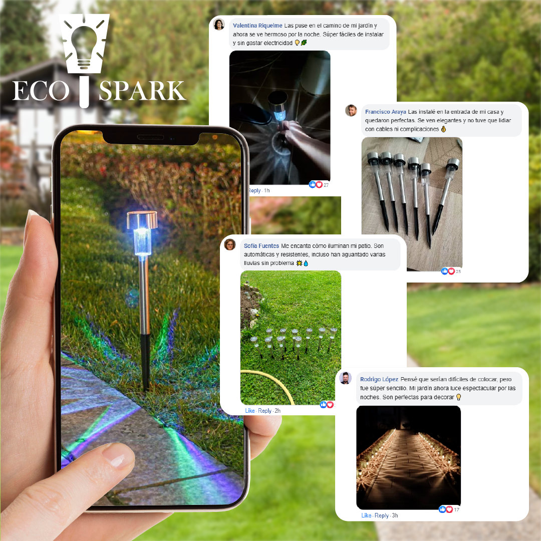 EcoSpark™ - Luces Solares para Jardines Radiantes