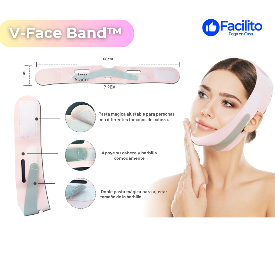 V-Face Band™ - Correa de estiramiento Facial en forma de V