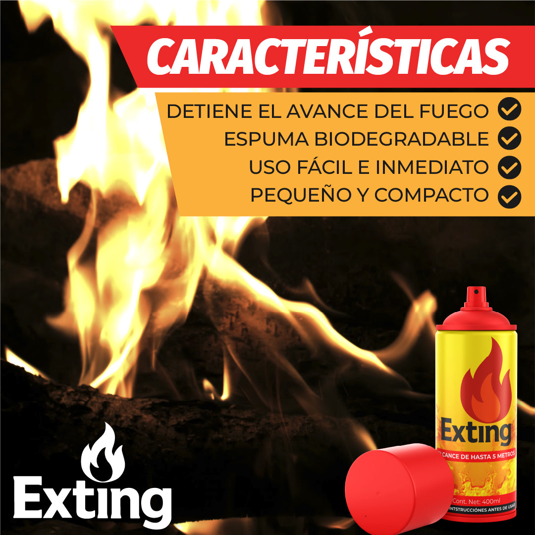 Exting™ - Extintor Portátil para Emergencias