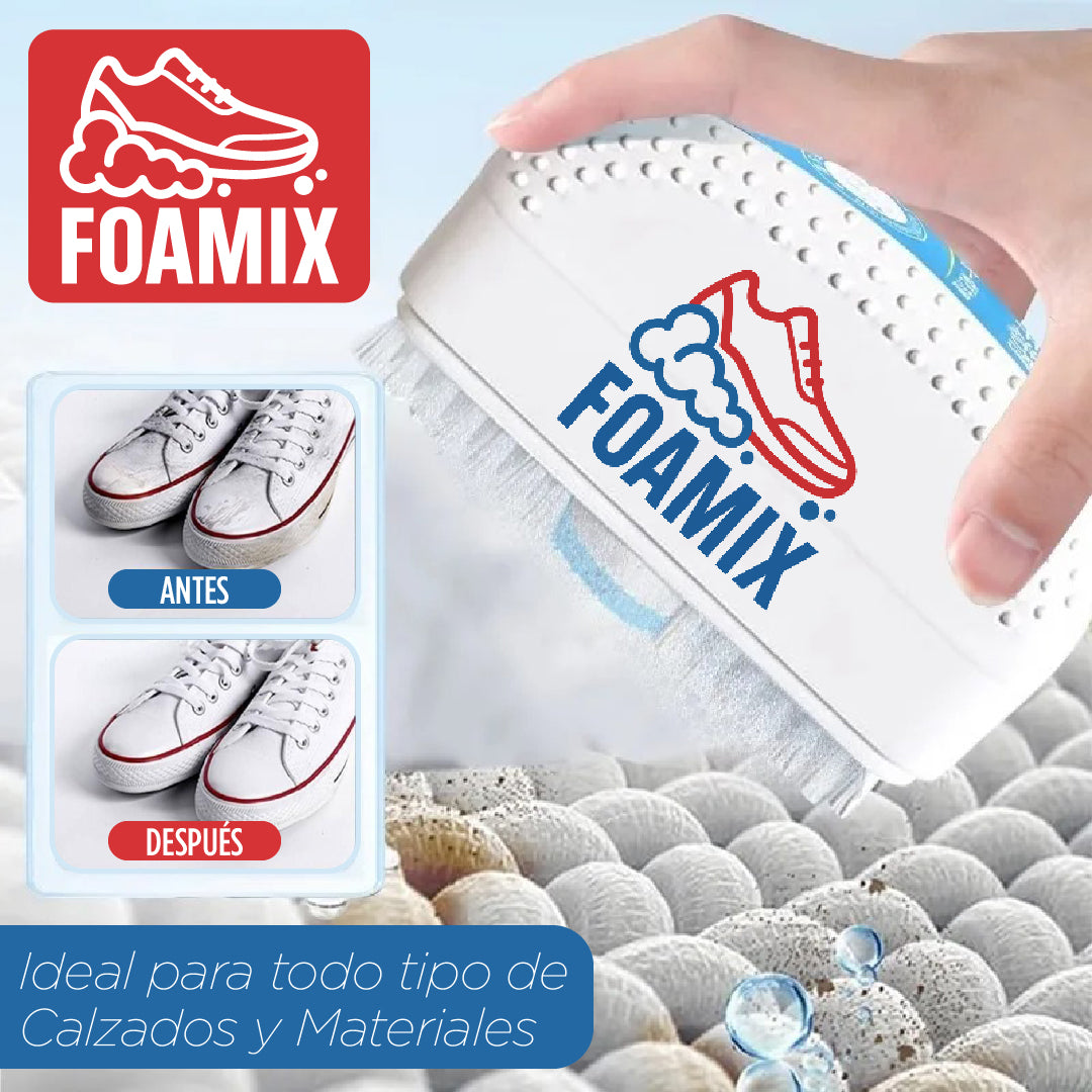 Foamix™ - Cepillo Limpiador de Zapatillas 2 en 1