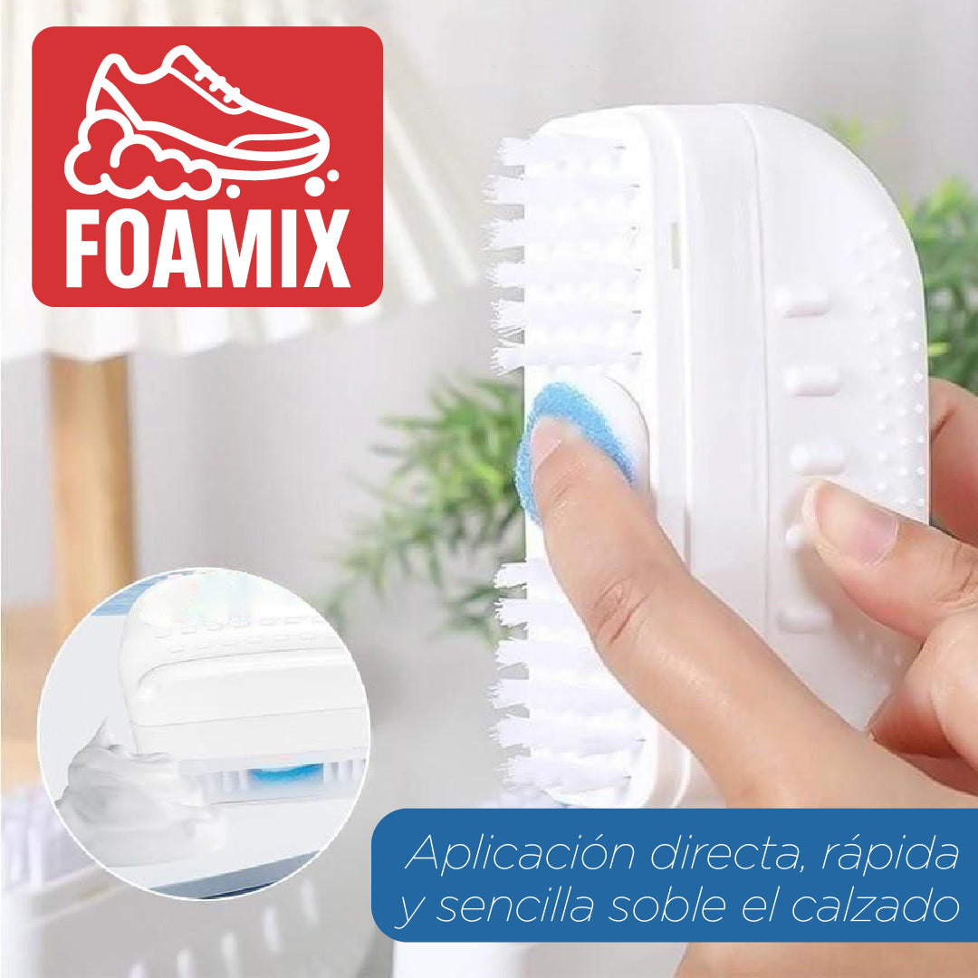 Foamix™ - Cepillo Limpiador de Zapatillas 2 en 1