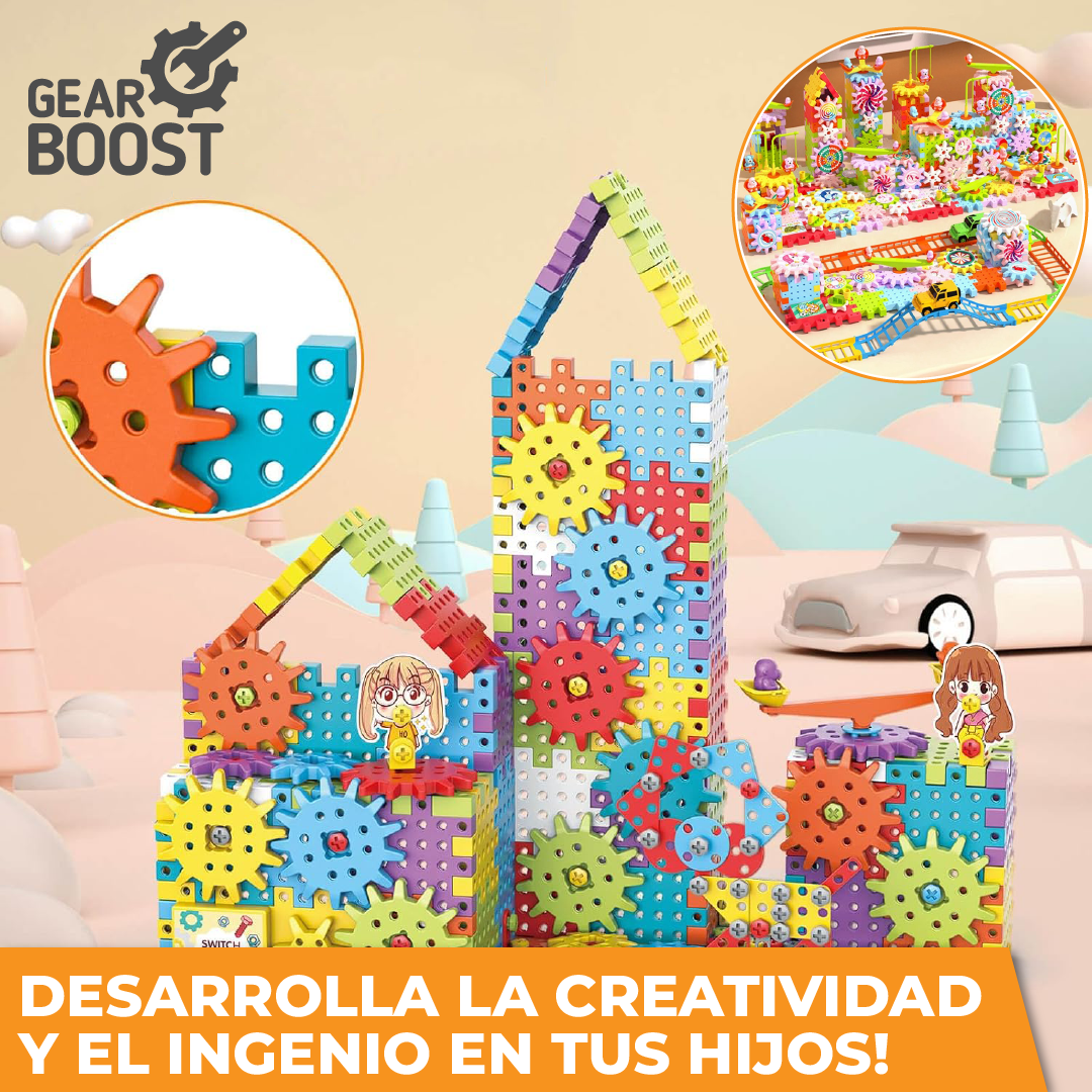 GearBoost™ - Juego de Construcción de Engranajes