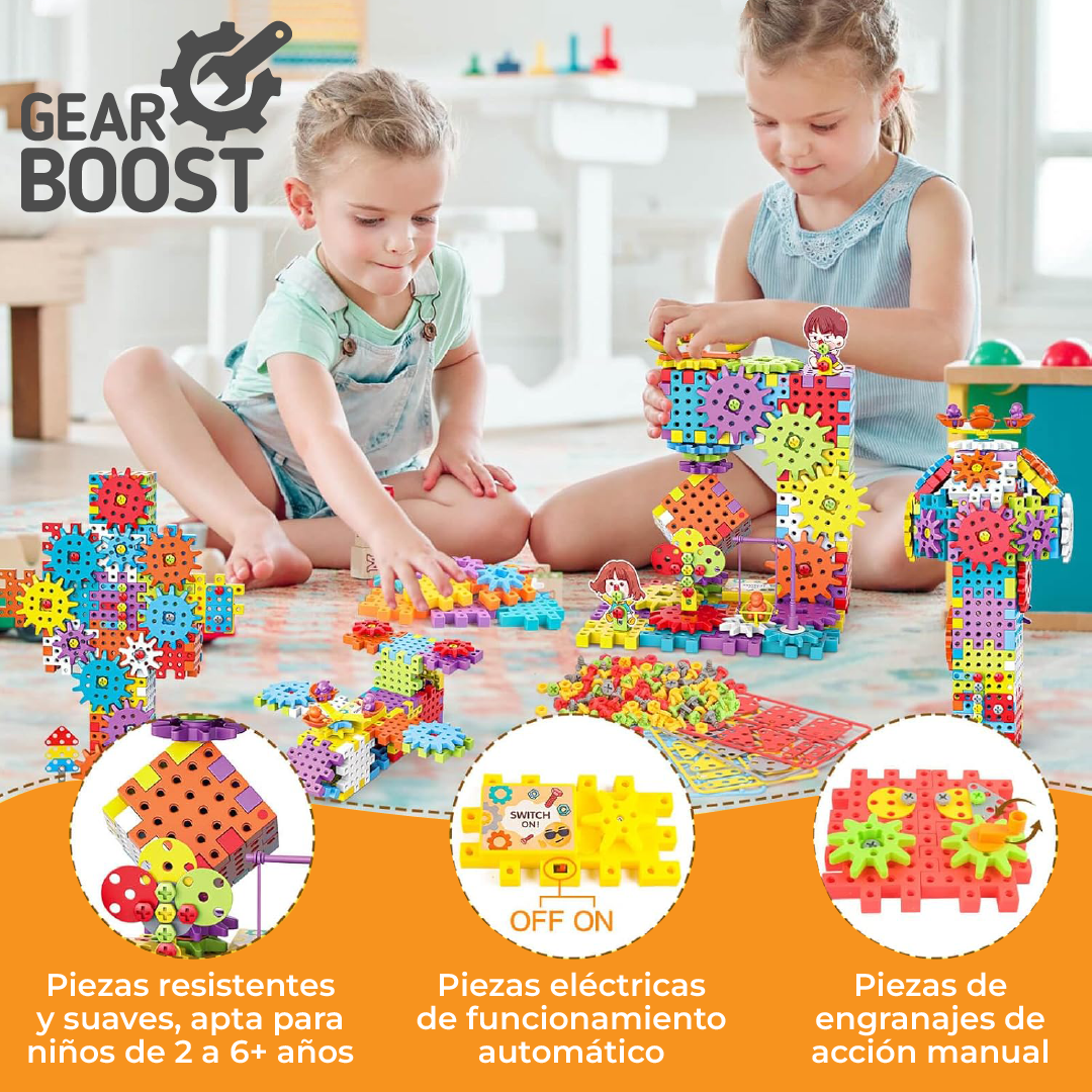 GearBoost™ - Juego de Construcción de Engranajes