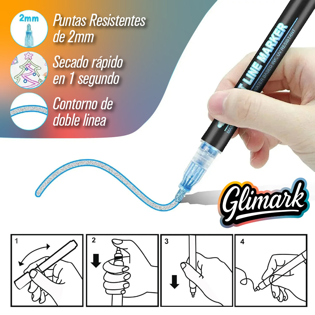 Glimark™ - Lápices de Colores con Efecto Metalico