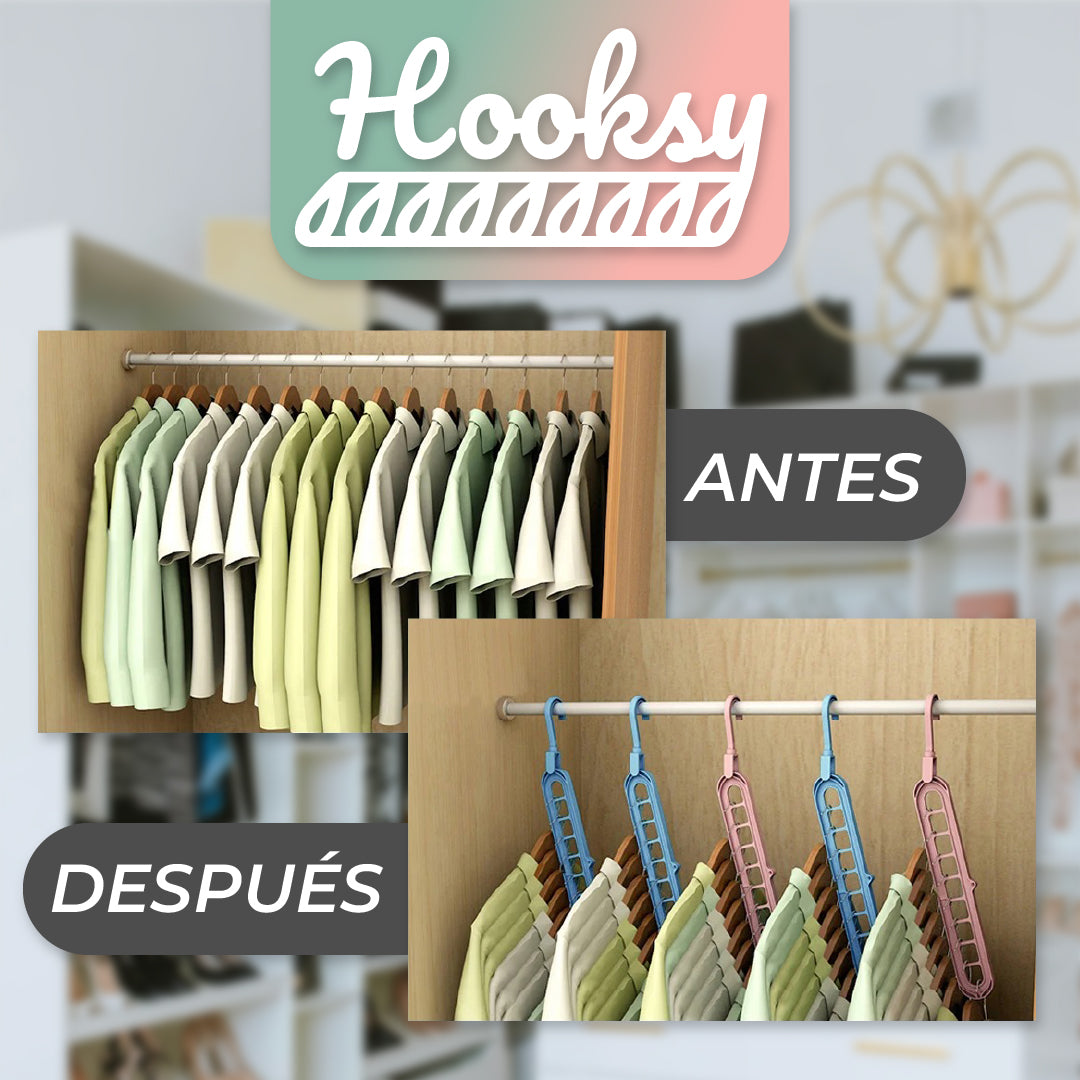Hooksy™ - Colgador de Ropa Giratorio con Posiciones Ajustables