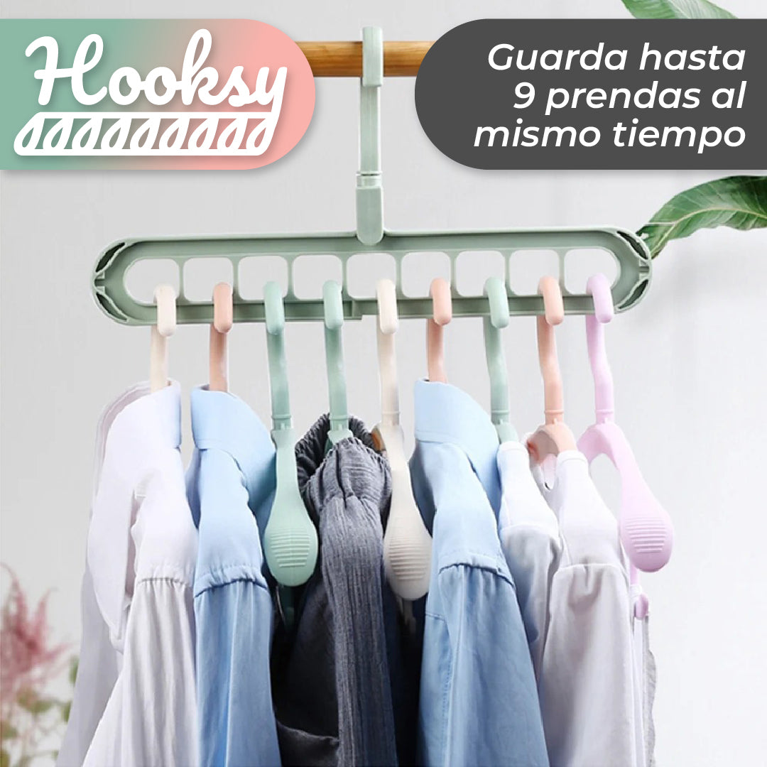 Hooksy™ - Colgador de Ropa Giratorio con Posiciones Ajustables