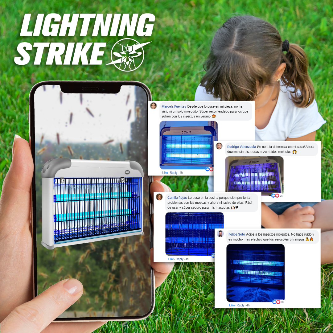 LightningStrike™ - Exterminador Eléctrico de Insectos