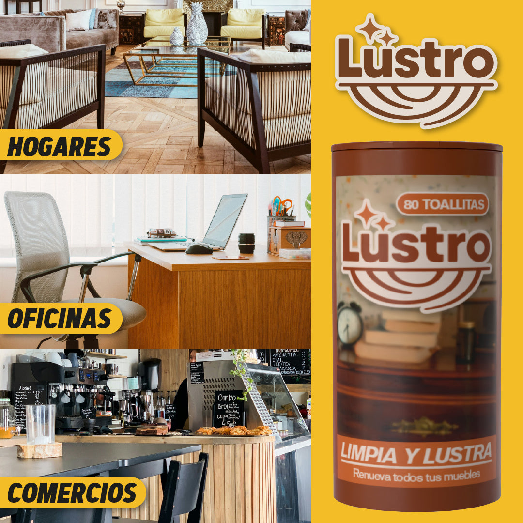 Lustro™ - Toallitas Limpiadores y Lustradores para Muebles