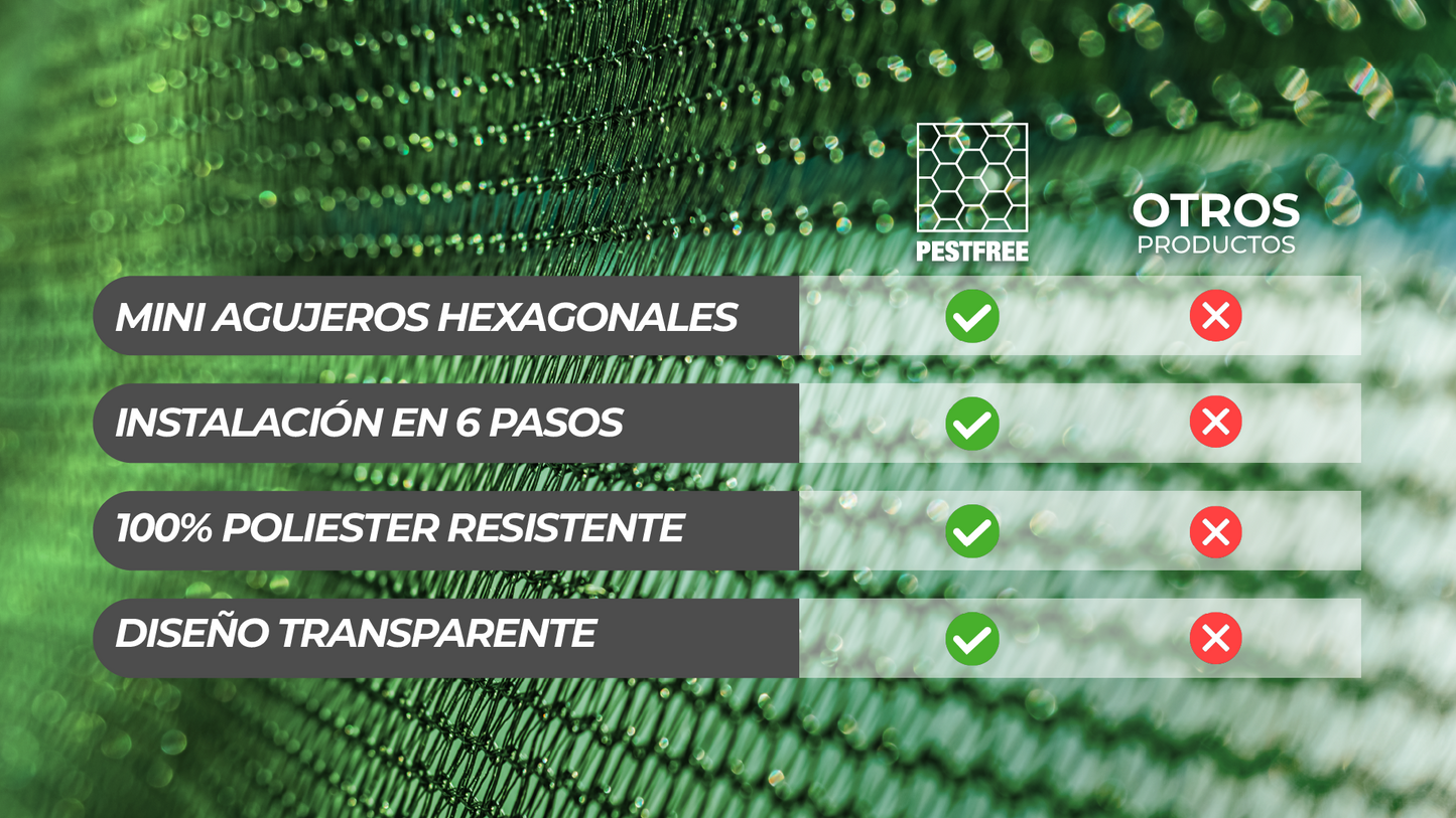 PestFree™ - Cortina Mosquitera Ajustable para Ventanas Abiertas sin Mosquitos