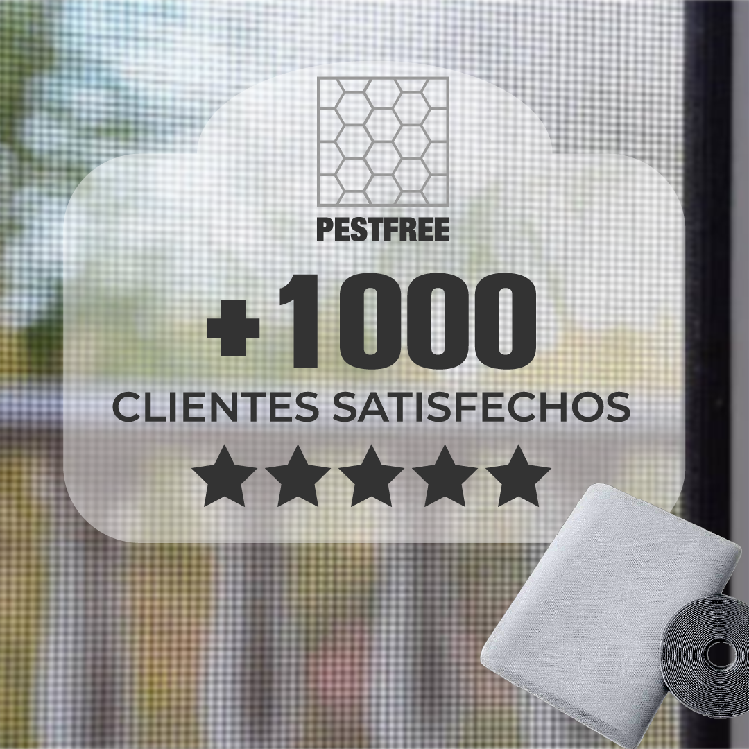 PestFree™ - Cortina Mosquitera Ajustable para Ventanas Abiertas sin Mosquitos