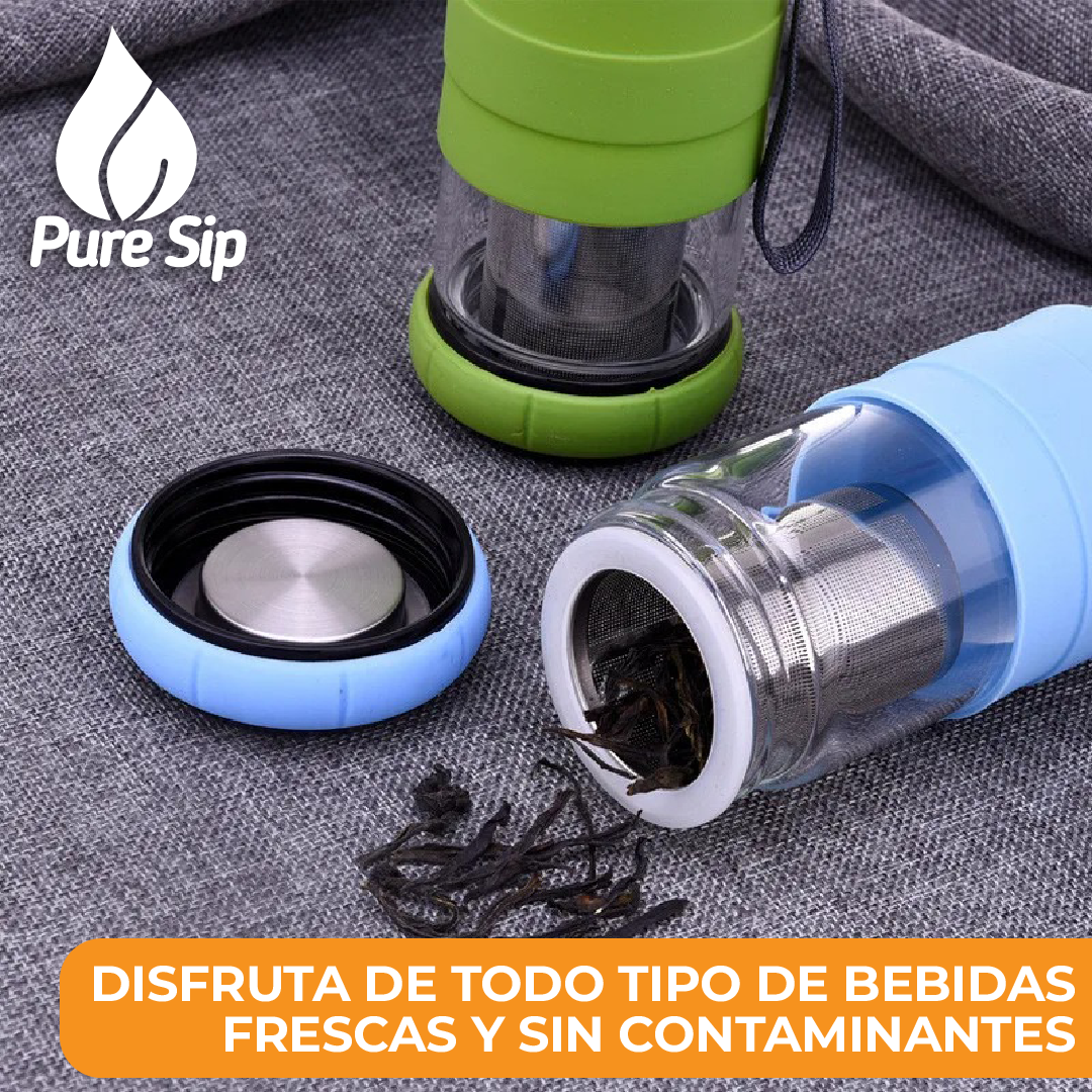 PureSip™ - Botella con FIltro para Té