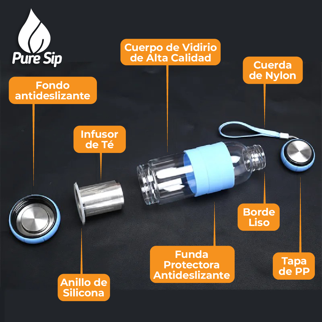 PureSip™ - Botella con FIltro para Té