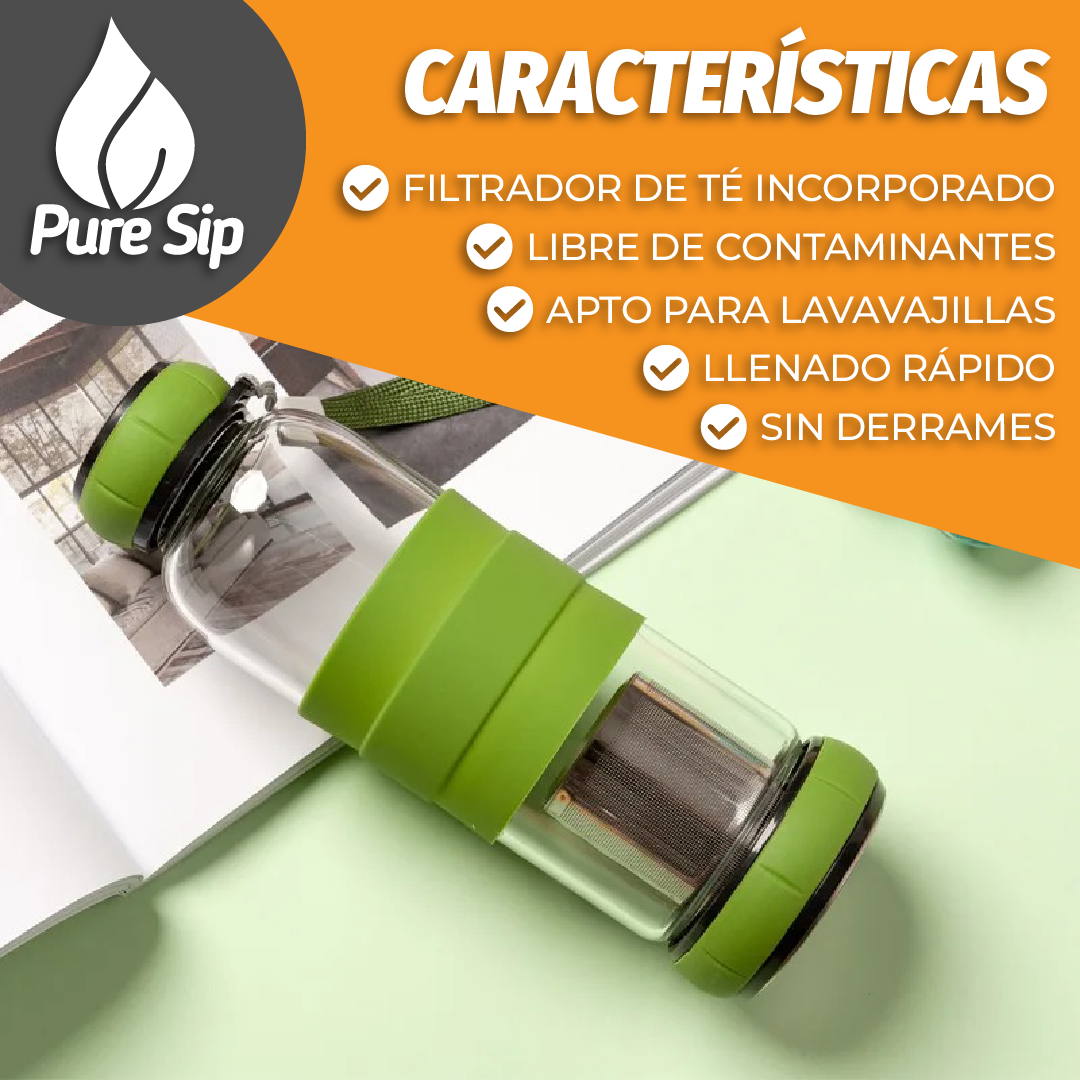 PureSip™ - Botella con FIltro para Té