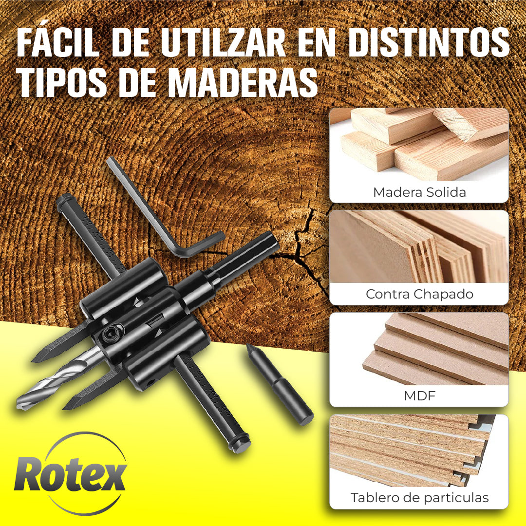 Rotex™ - Adaptador de Taladro para Cortes Circulares