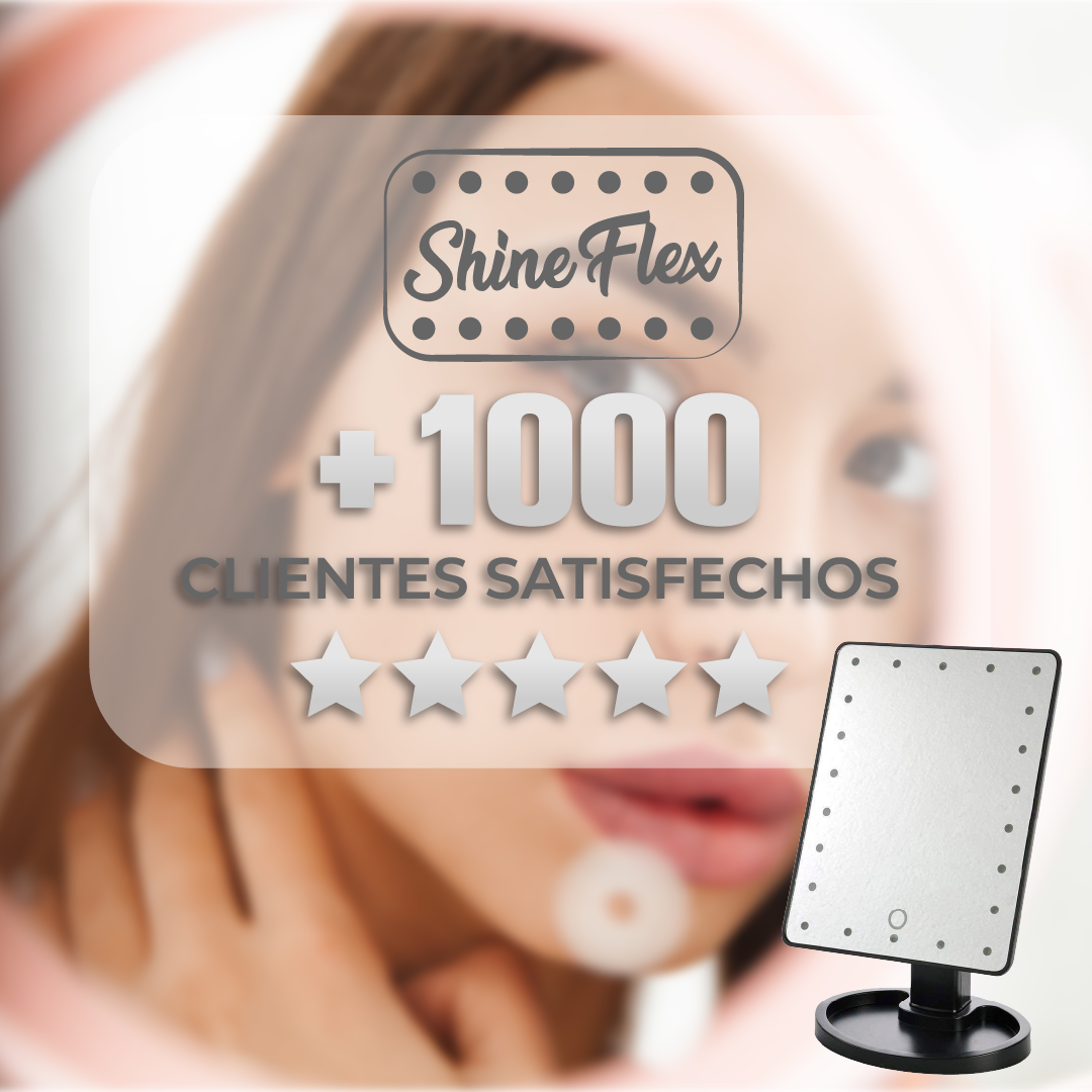 ShineFlex™ - Espejo Ajustable con Luces LED