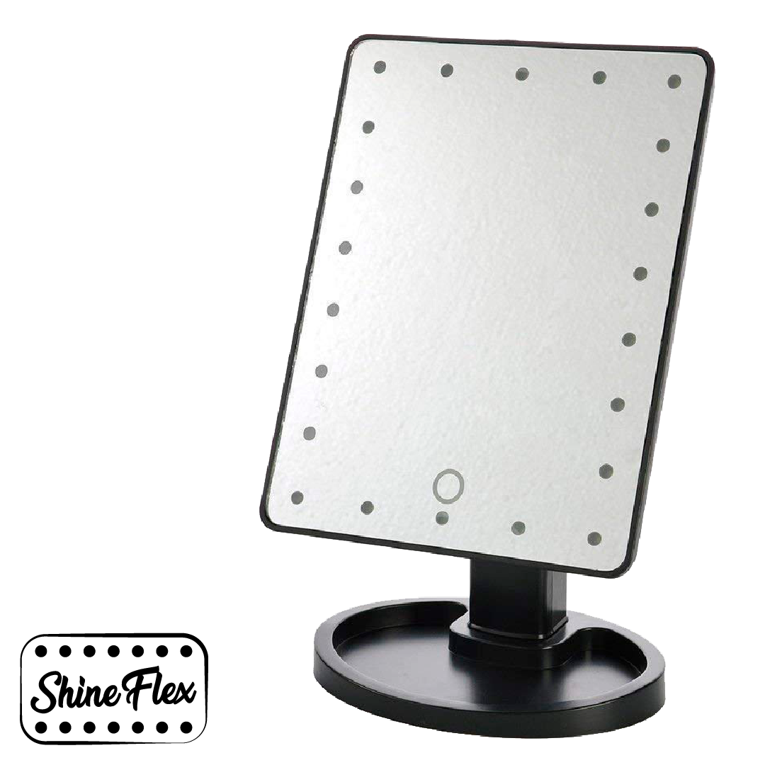 ShineFlex™ - Espejo Ajustable con Luces LED