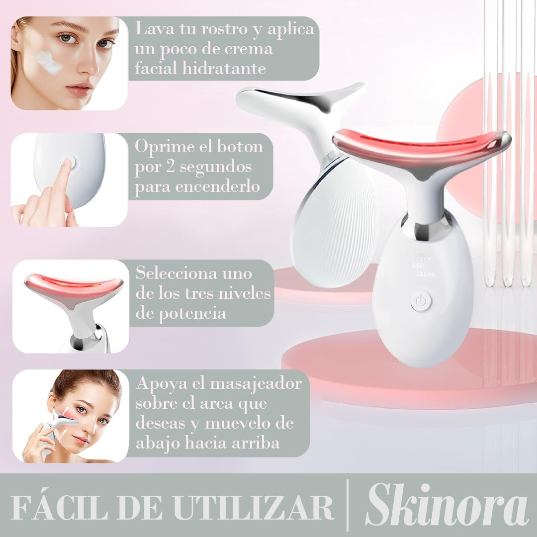 Skinora™ - Masajeador Facial con Luz Roja