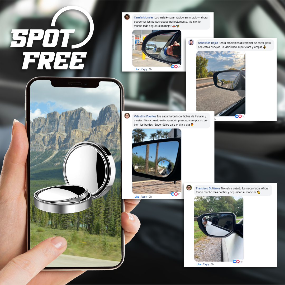 SpotFree™ - Retrovisores Para Ángulos muertos