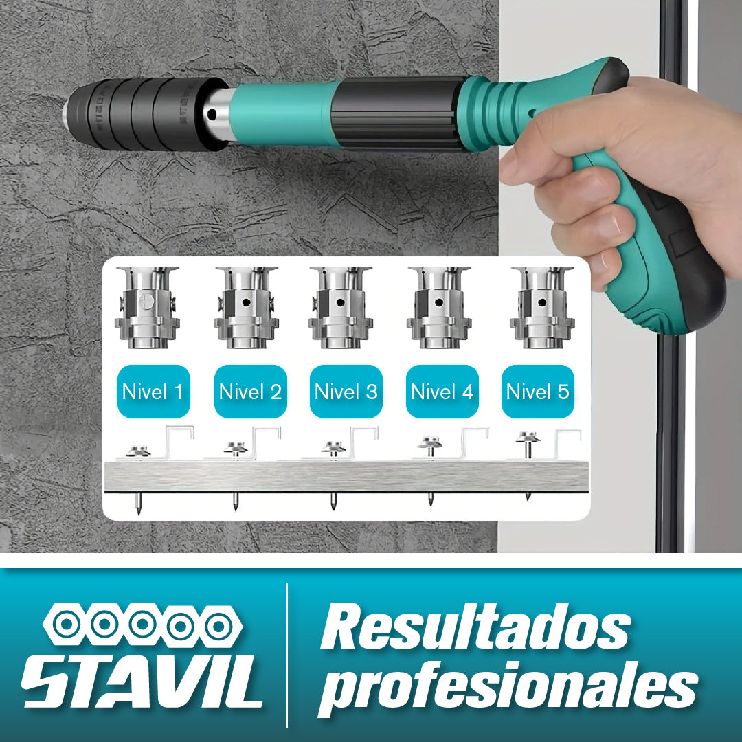 Stavil™ - Pistola para Clavos de Acero