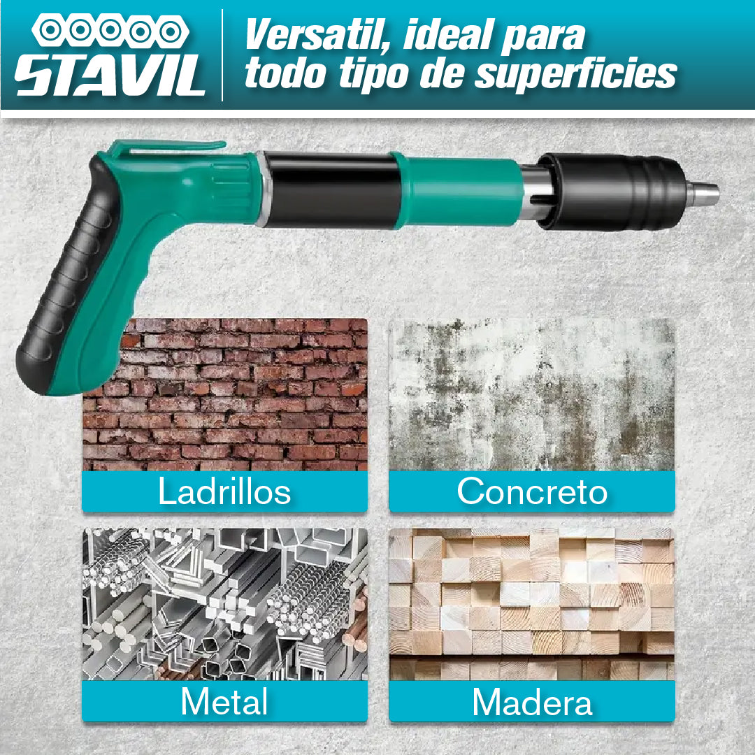 Stavil™ - Pistola para Clavos de Acero