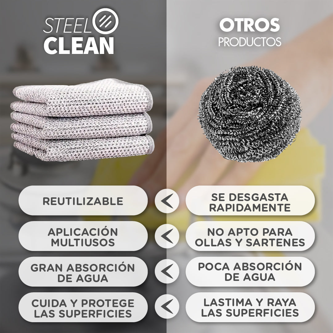 Steel Clean™ - Paño Metalico Multiusos