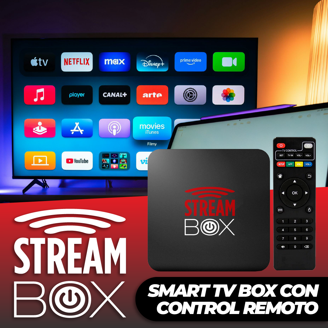StreamBox™ - Smart TV BOX con Control Remoto