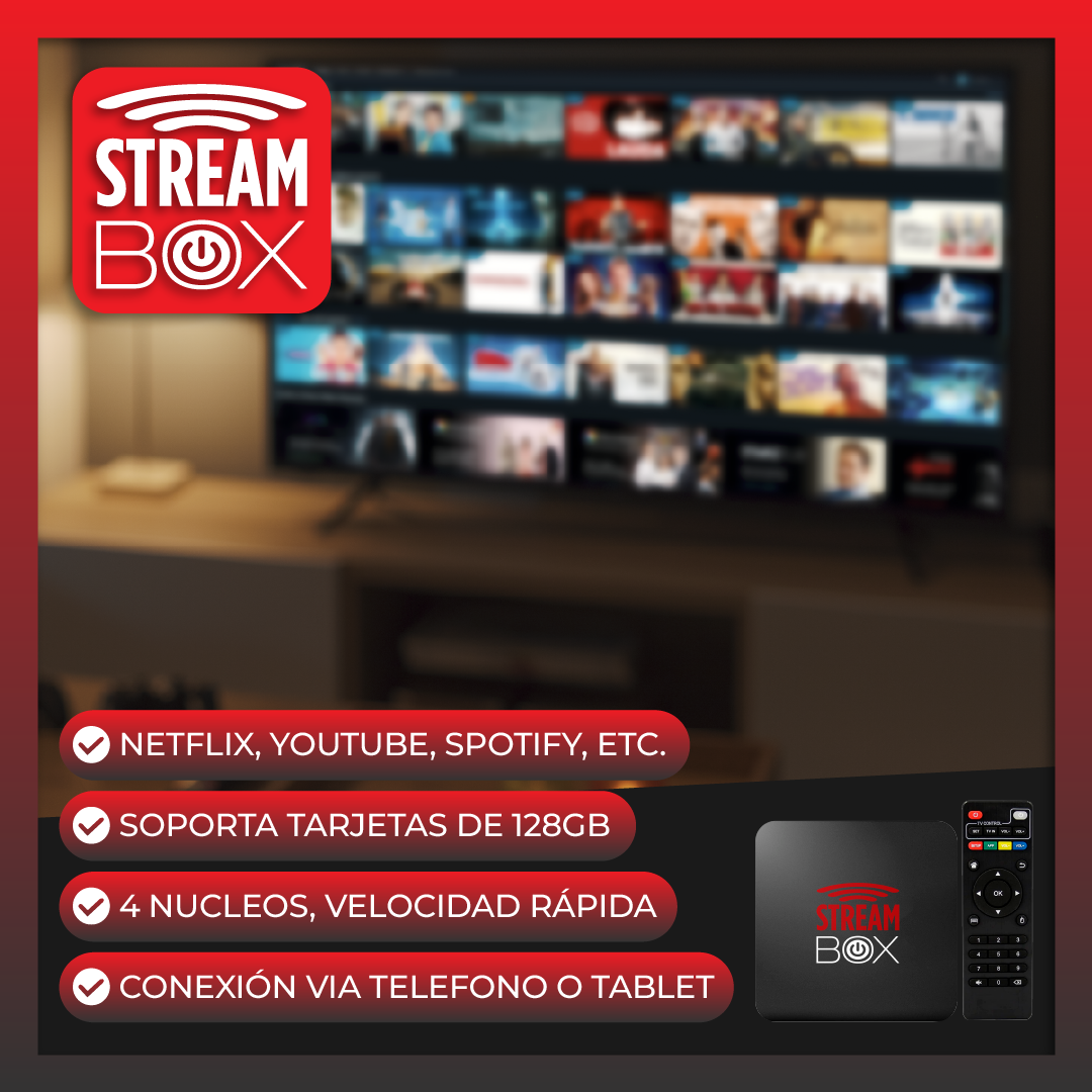 StreamBox™ - Smart TV BOX con Control Remoto