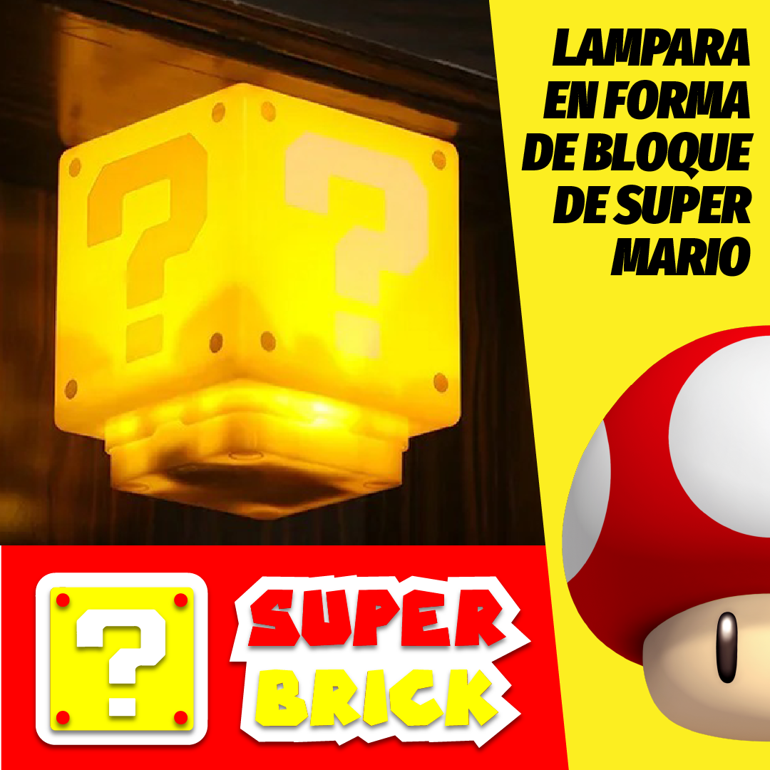 SuperBrick™ - Lampara en Forma de Bloque de Super Mario