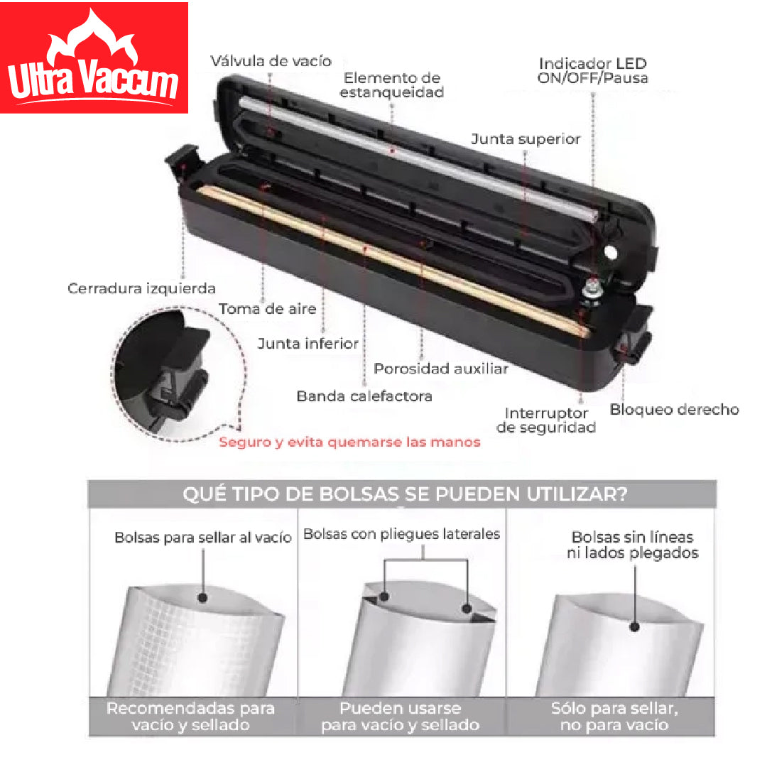 Ultra Vacuum™ - Selladora para Alimentos al Vacio