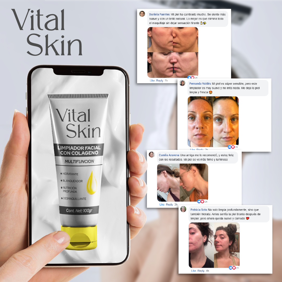 VitalSkin™ - Crema Limpiadora de Colageno