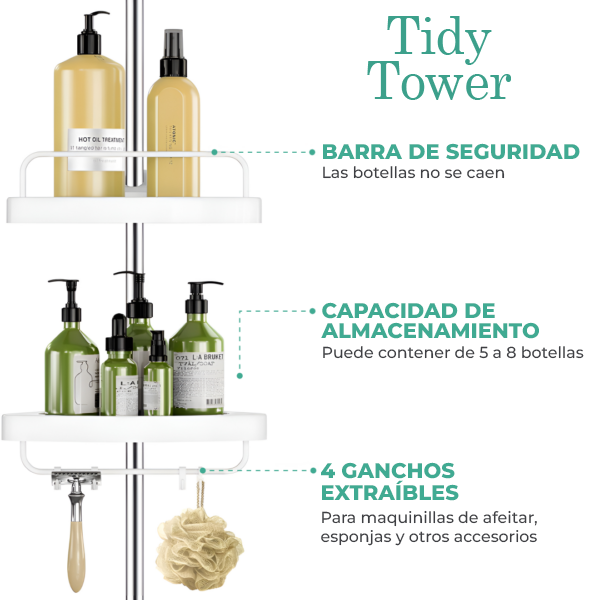 TidyTower™ - Repisas para baño