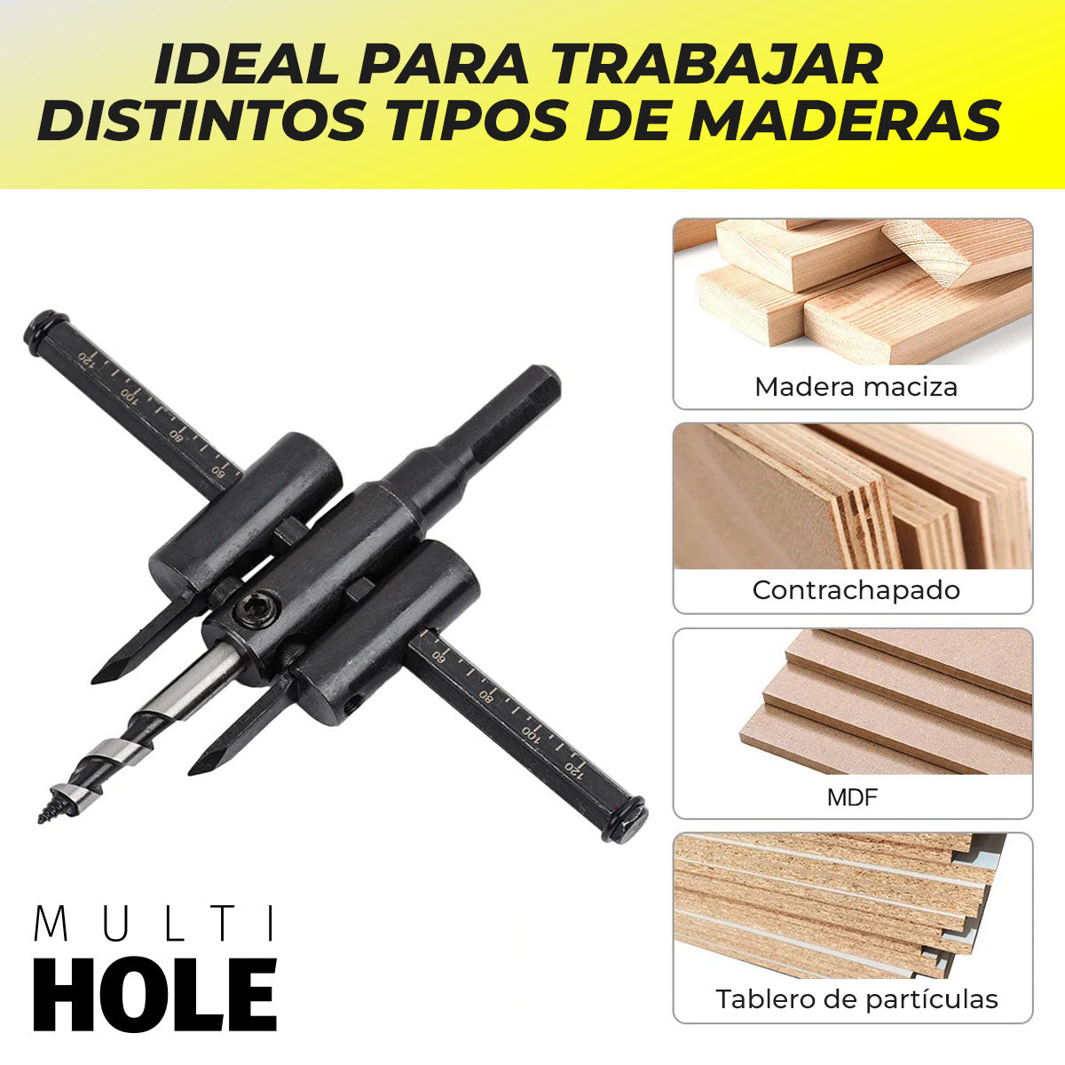 MultiHole™ - Adaptador de circulos para taladros