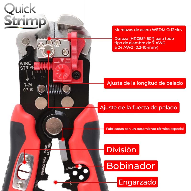 QuickStrimp™ - Pelacables automático premium