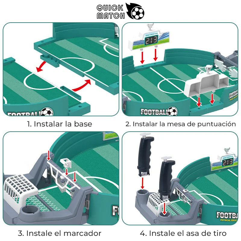 QuickMatch™ - Futbolín Compacto para Toda la Familia