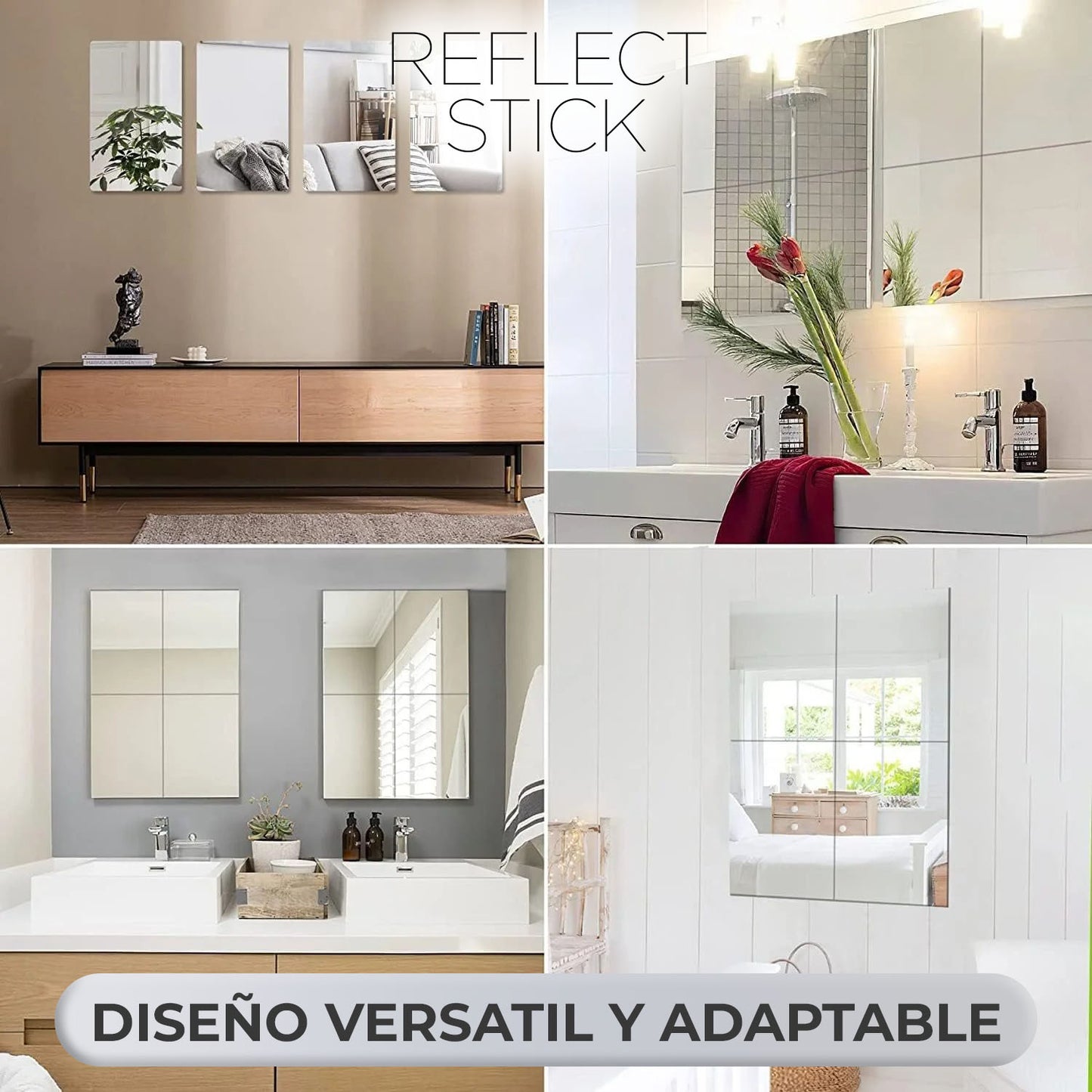 ReflectStick™ - Espejo Adhesivo para Decorar tu Hogar