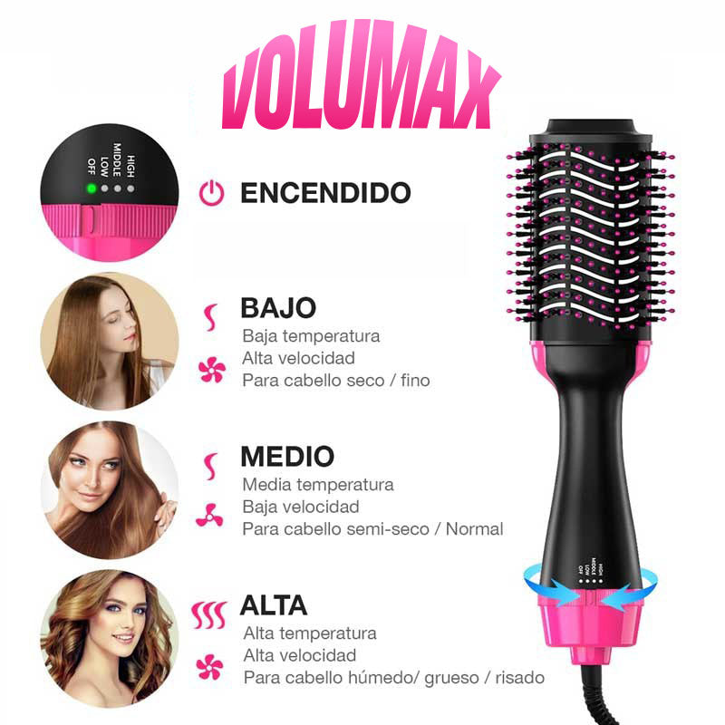 Volumax™ - El Cepillo Secador que Da Volumen y Estilo al Instante
